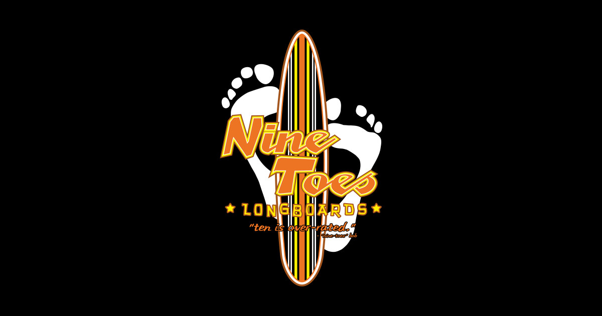 Nine Toes Longboards - Nine Toes - Sticker | TeePublic