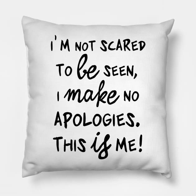 no apologies Pillow by ohnoballoons