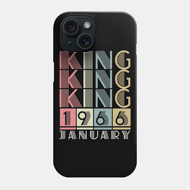 1966 - King January Retro Vintage Birthday Phone Case by ReneeCummings