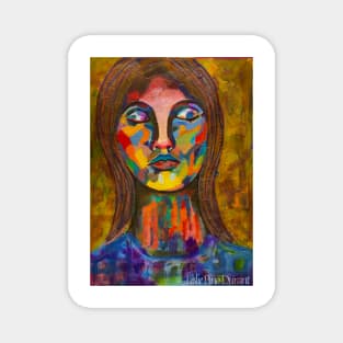 Lady Resting in Color Magnet