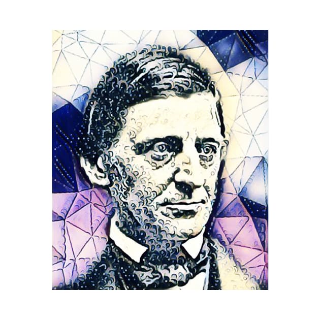 Ralph Waldo Emerson Colourful Portrait | Ralph Waldo Emerson Artwork 14 by JustLit