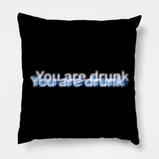 Funny Text "You are drunk" Pillow