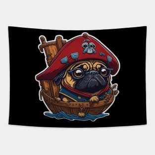 Pirate pug Tapestry