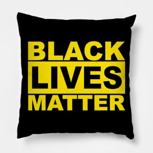 Black Lives Matter Logo (Yellow) Pillow