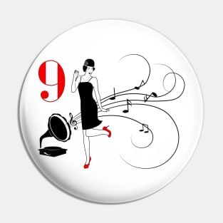 9 ladies dancing Pin