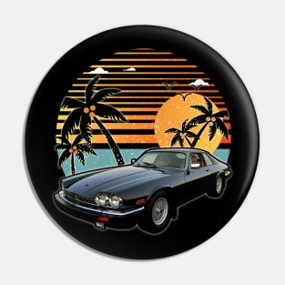 Jaguar XJS 1989 car sunset Pin