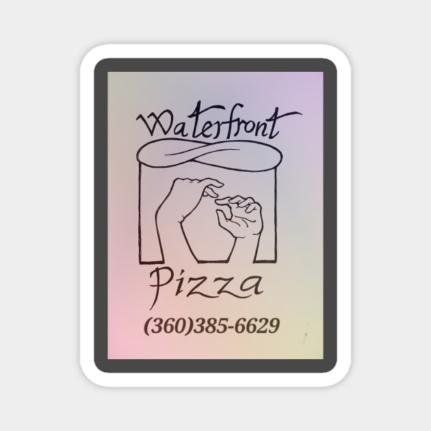 Waterfront pizza Magnet by Gourmet comics