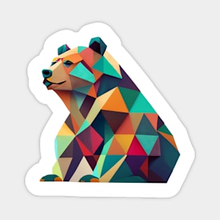 Cute Bear Geometric Magnet