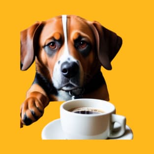 A Dog and His Coffee T-Shirt