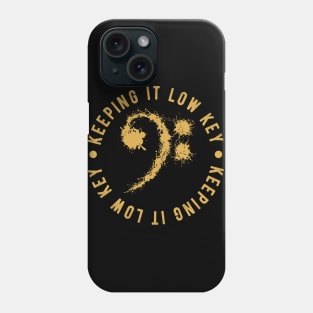 Bass Clef Yellow - Keeping It Low Key Funny Music Lovers Gift Phone Case