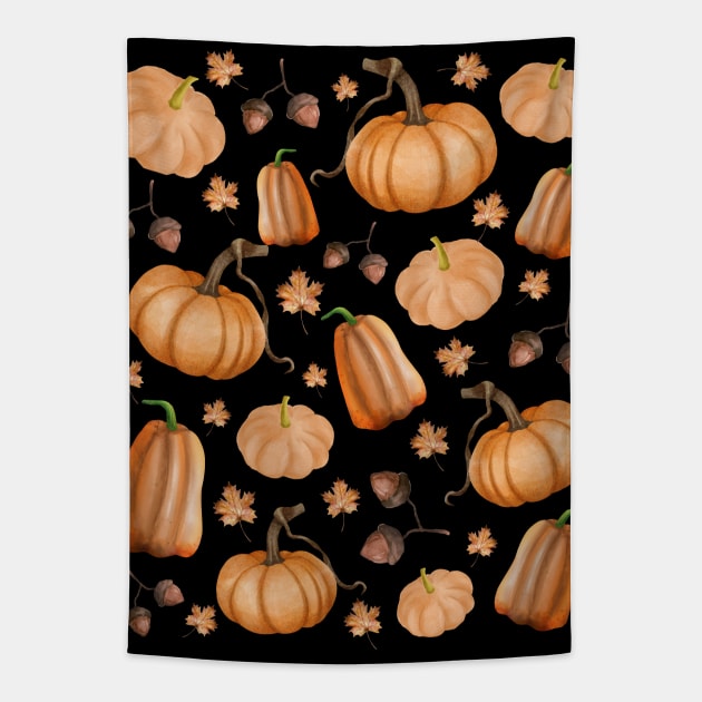 Pumpkin Pattern Tapestry by Stylish Dzign