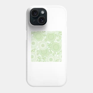 Tea Green Batik Floral Phone Case