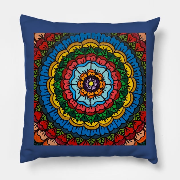 Circles within Circles Pillow by LuvbuzzArt