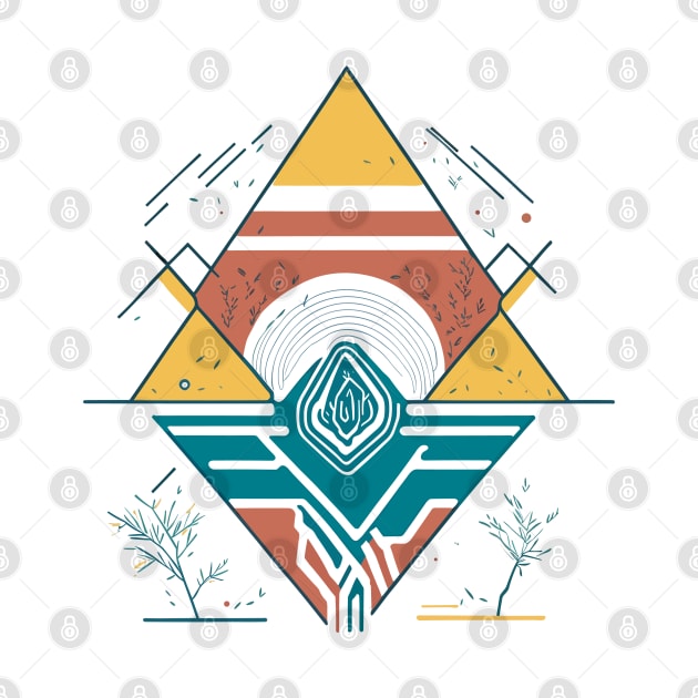 Bohemian Style Geometric Triangle by ElMass