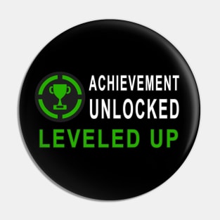 Achievement Unlocked - Leveled Up Pin