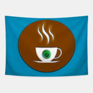 Power up with coffee Tapestry