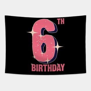 6th birthday for girls Tapestry