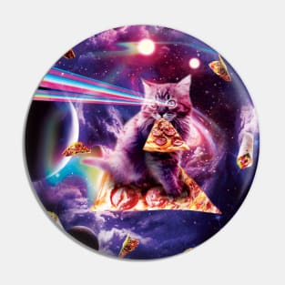 Outer Space Pizza Cat - Rainbow Laser, Taco, Burrito Pin