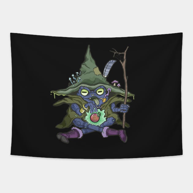 Fungelion, the Amphibious Tomato Shaman Tapestry by Ginboy