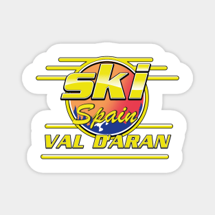 val d'aran spain to ski logo Magnet