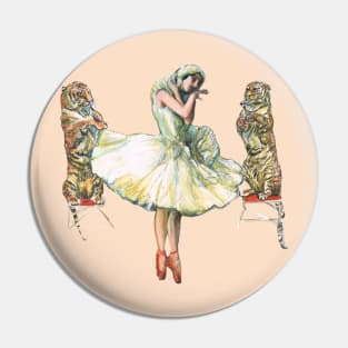 TITILEIN Ballerina dancing with Tigers Drawing Pin