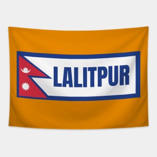 Lalitpur City with Nepal Flag Tapestry