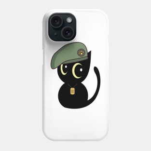 Green Beret Black Cat Phone Case