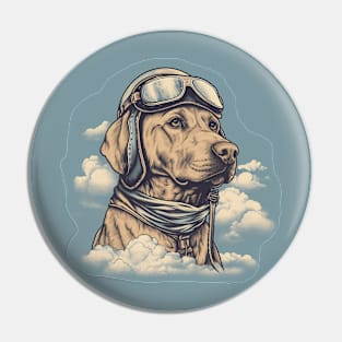 Aviator dog Pin