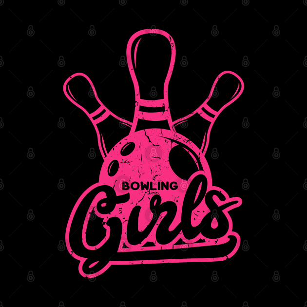 Cool Pink Bowling Girls by Shirtbubble