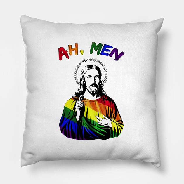 AH MEN Jesus LGBT GAY Pillow by Dianeursusla Clothes