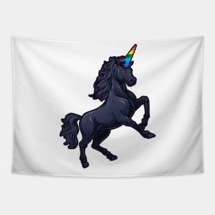 unicorn with a rainbow horn Tapestry