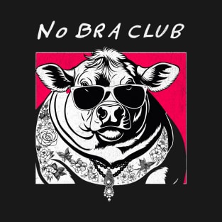 No Bra Club - Retro Cow T-Shirt