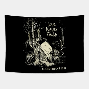 Love Never Fails Boots Desert Tapestry