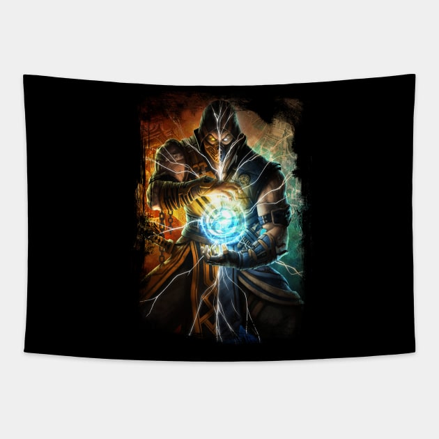 Mortal Kombat Sub-Zero vs Scorpion Tapestry by kaitokid