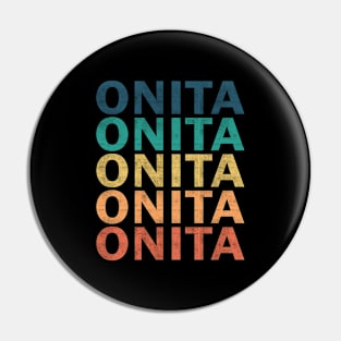 Onita Name T Shirt - Onita Vintage Retro Name Gift Item Tee Pin