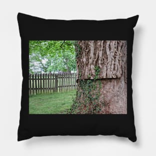 A tree and a fence Pillow