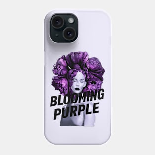 Blooming Purple Flower Head Woman Power Phone Case