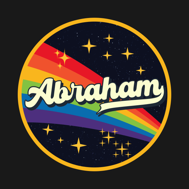 Abraham // Rainbow In Space Vintage Style by LMW Art