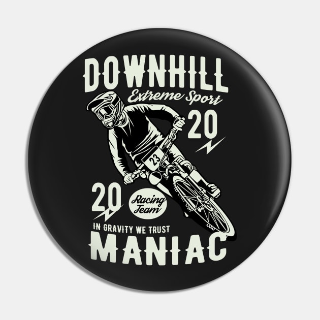 Downhill Moto Maniac Pin by D3monic