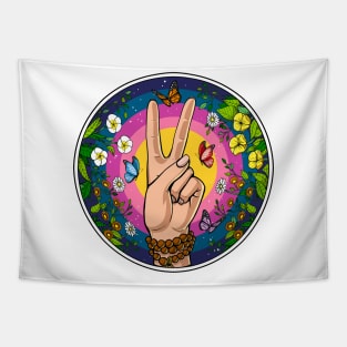 Hippie Peace Tapestry