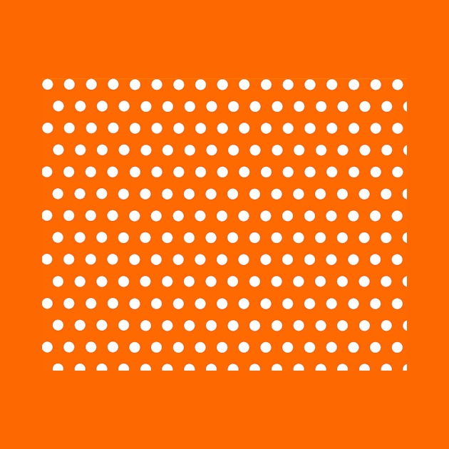 White Polka Dots on Orange Background by DulceDulce