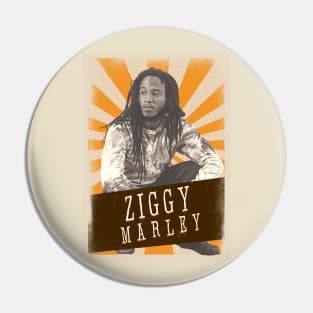 Vintage Aesthetic Ziggy Marley Reggae Pin