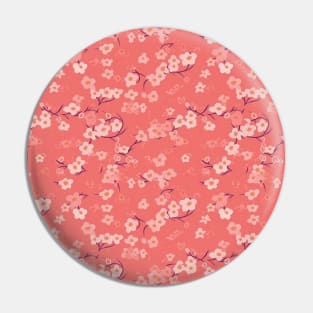 Sakura Japanese Cherry Tree Flower Blossom Pattern V7 Pin