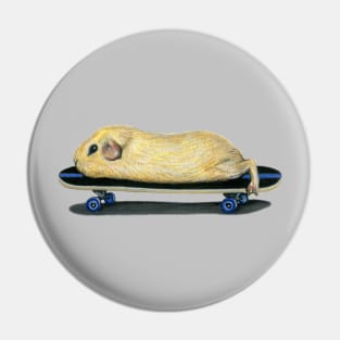 Skateboarding Guinea Pig Pin