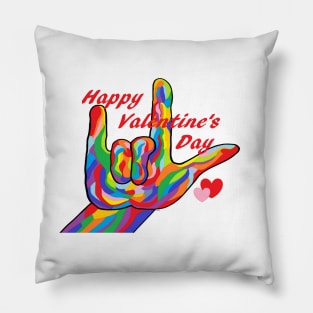 ASL Valentines Day Pillow