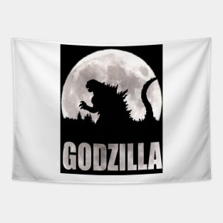 godzilla and moon Tapestry