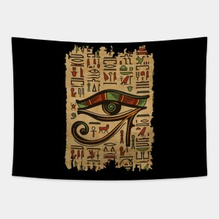 Egyptian Eye of Horus Ornament on papyrus Tapestry