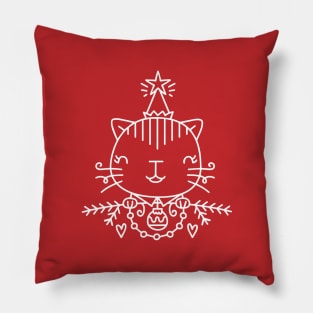 Cute little Christmas cat Pillow