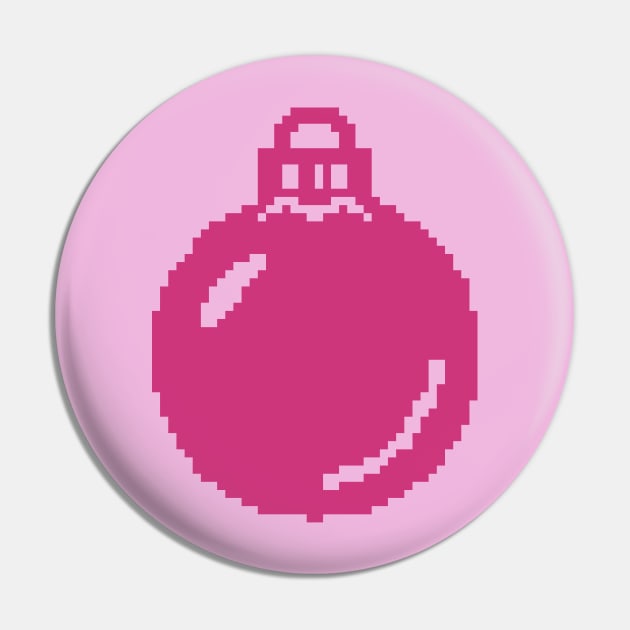 Pink Christmas Decoration pixel art Pin by Xatutik-Art