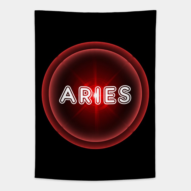 Aries | Astrology Fire Element Tapestry by MysticZodiac